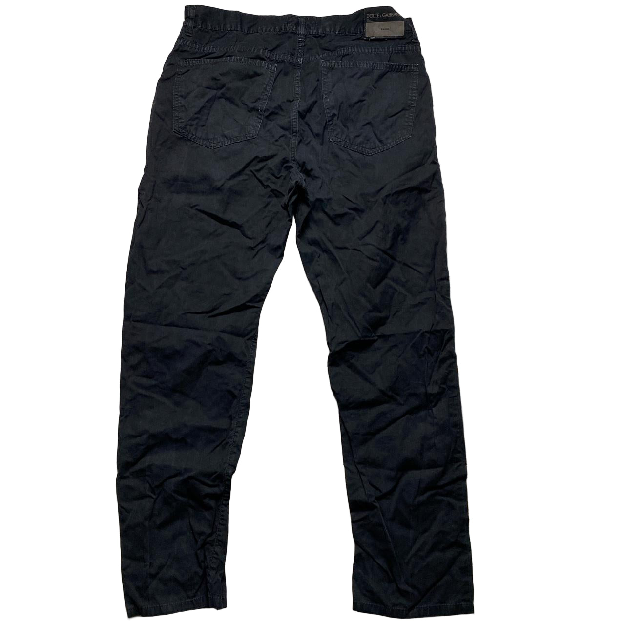 Dolce and Gabbana Vintage Basic Black Trousers Jeans (36W)