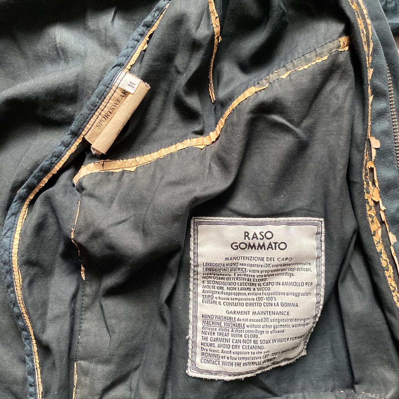 Stone Island 2002 Vintage Raso Gommato Lightweight Navy Jacket (M)