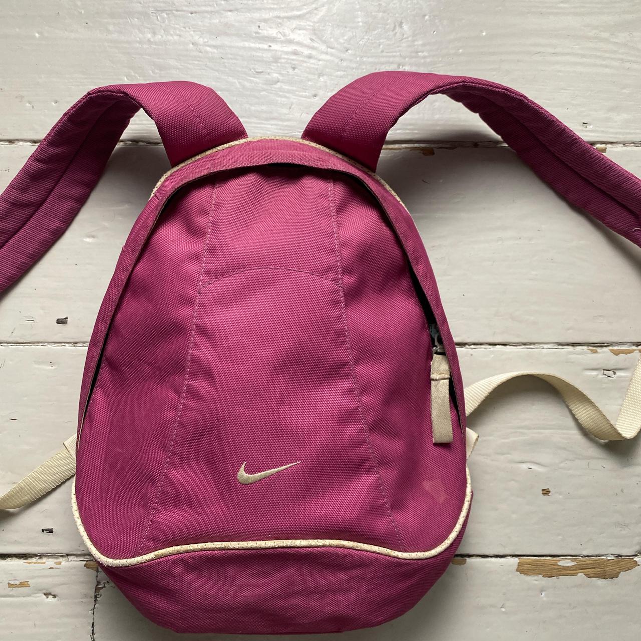 Nike Vintage Pink and White Swoosh Backpack Bag