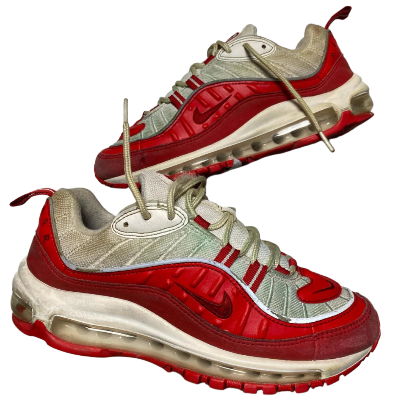 Nike Air Max 98 White and Red (UK 5.5)