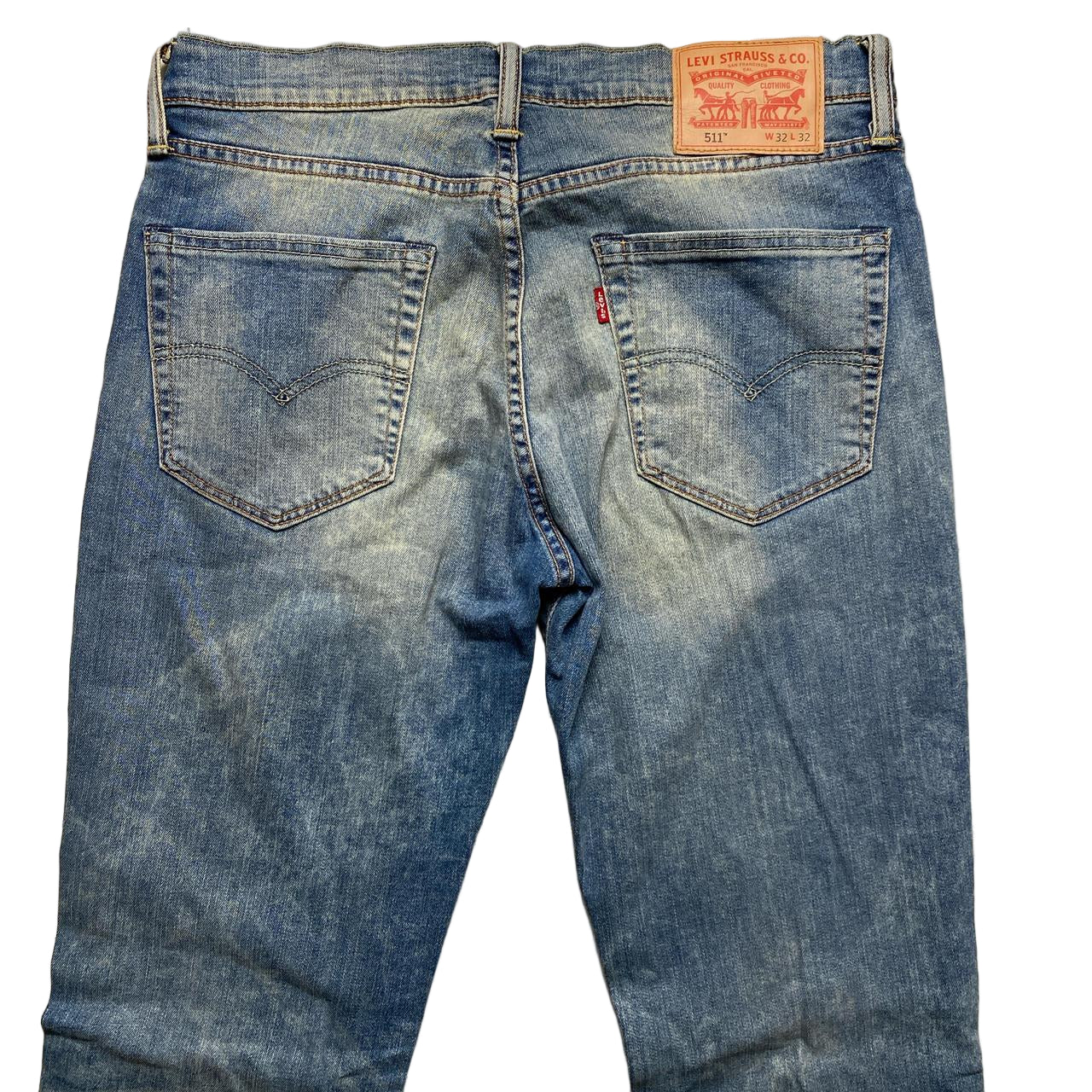 Levis 511 Light Blue Stonewash Jeans (32W)