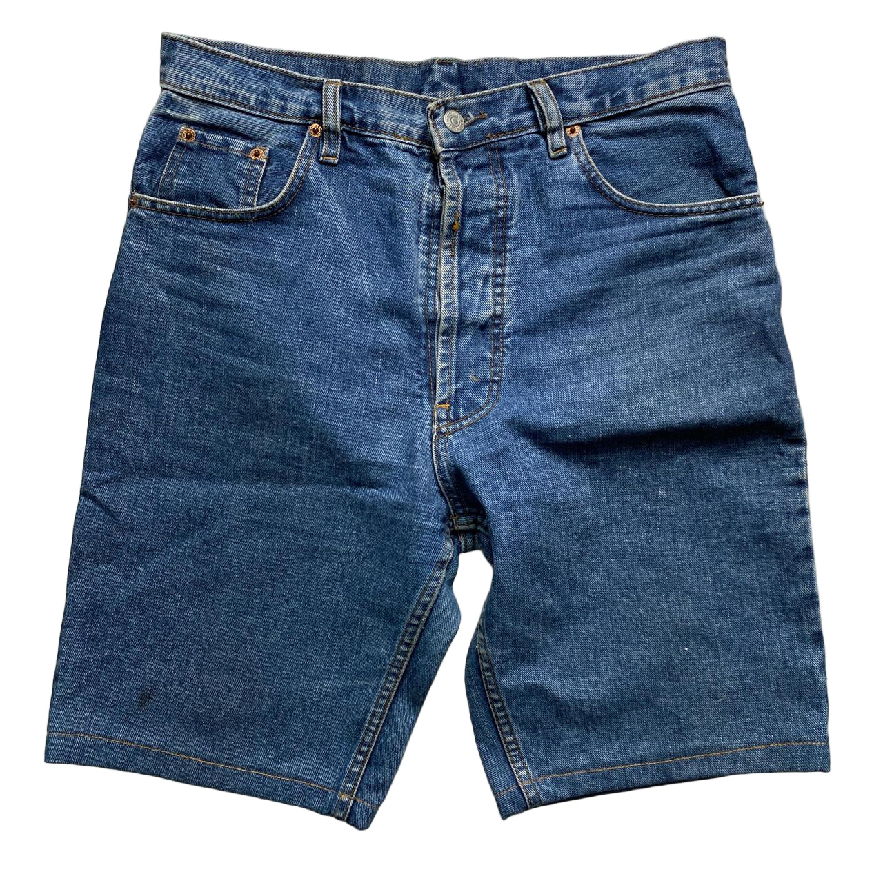 Levis 501 Vintage Made in USA Navy Jort Jean Shorts (30W)