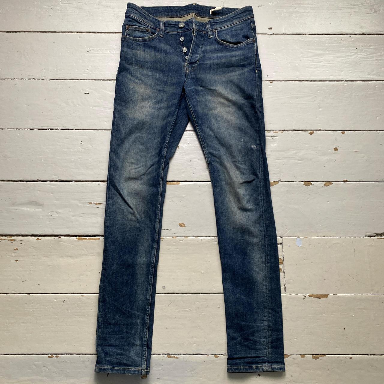 All Saints Rex Slim Fit Jeans Navy Stonewash