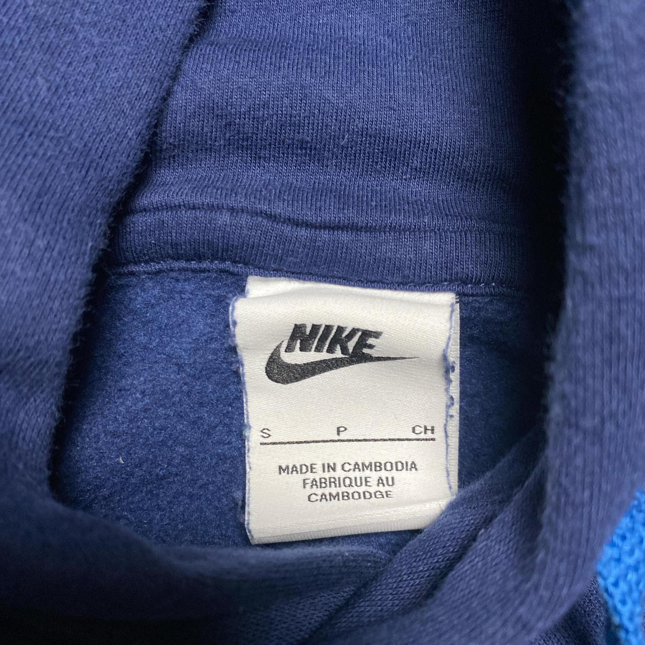 Nike Navy and White Swoosh Hoodie (S)