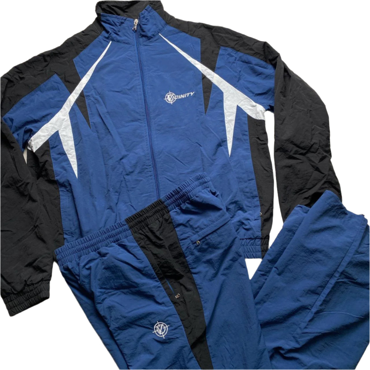 Vicinity Blue an Black Nylon Shell Full Tracksuit (S,M,L)