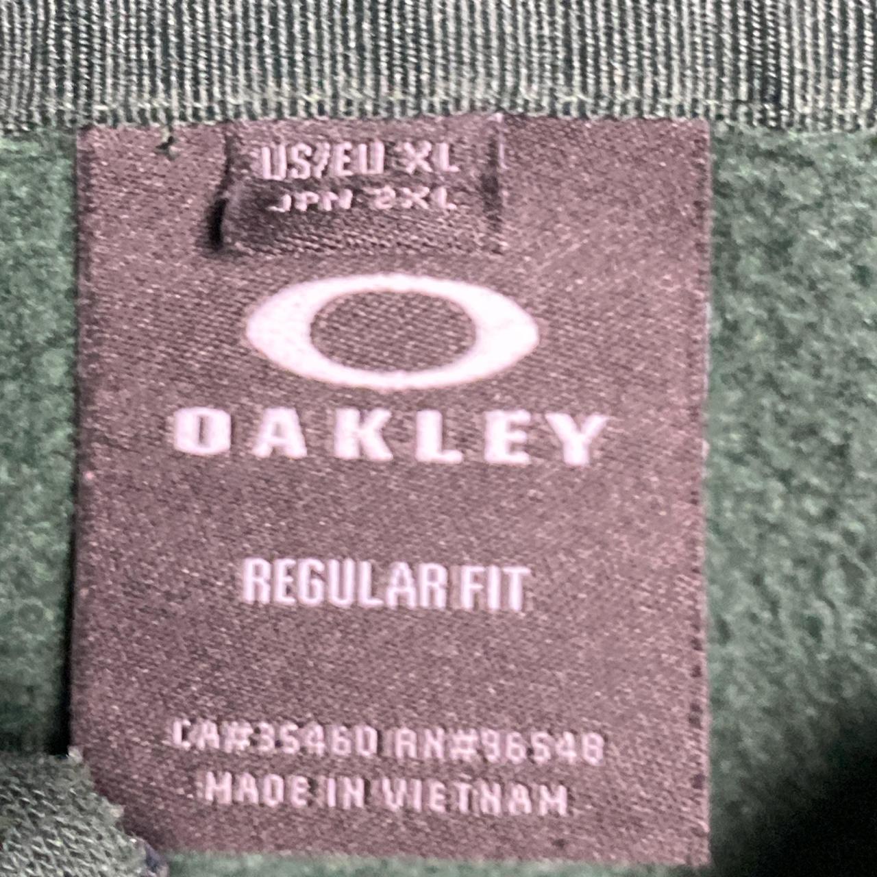 Oakley Green and Black Zip Hoodie (XL)