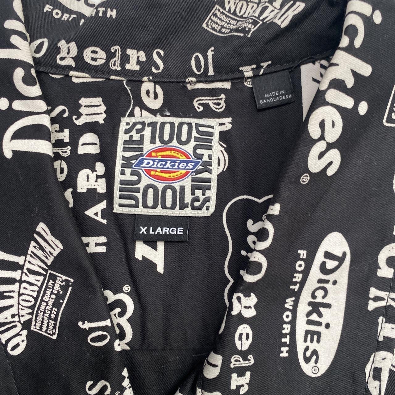 Dickies All Over Black and White Short Sleeve Shirt (XL)