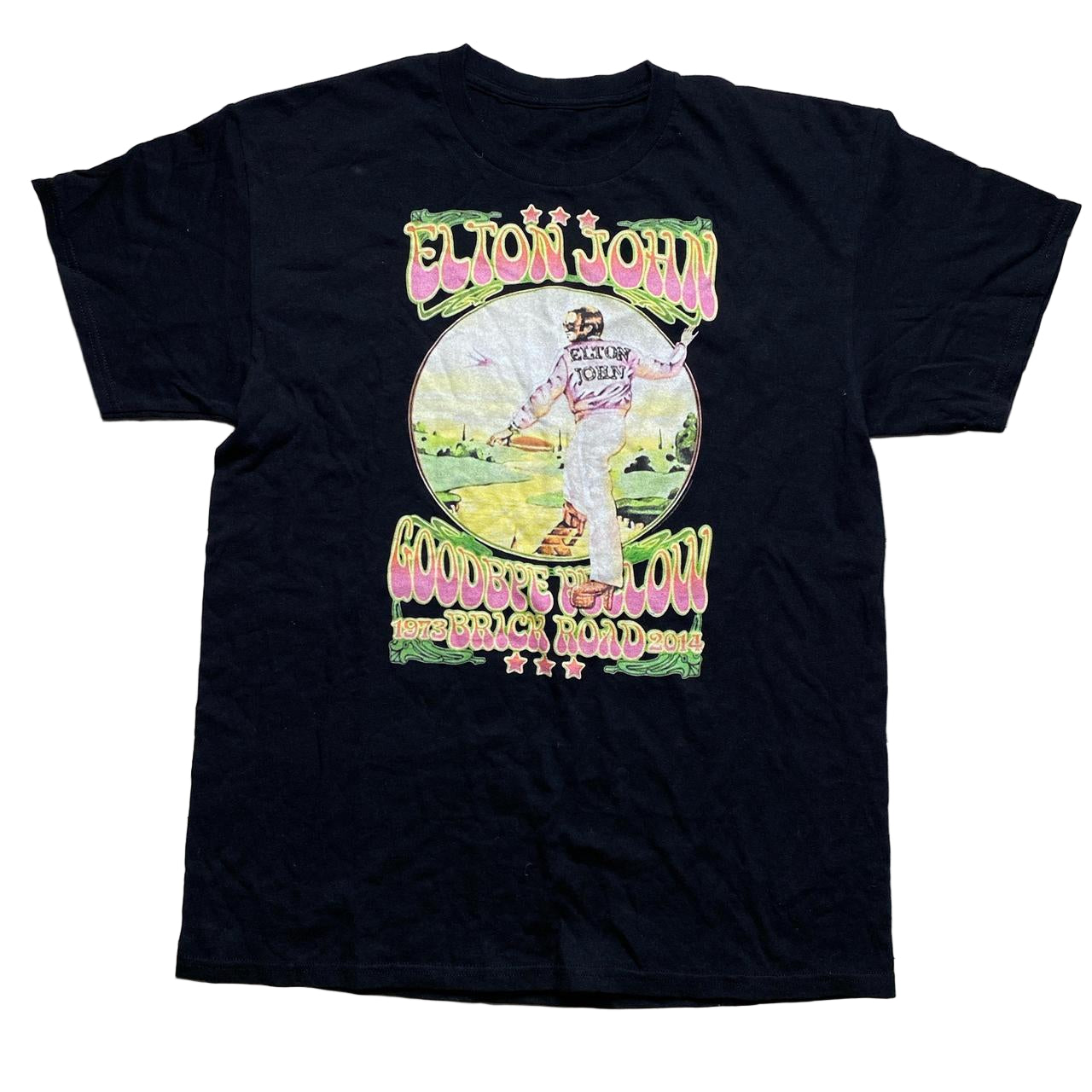 Elton John Goodbye Yellow Brick Road 2014 T Shirt (M)