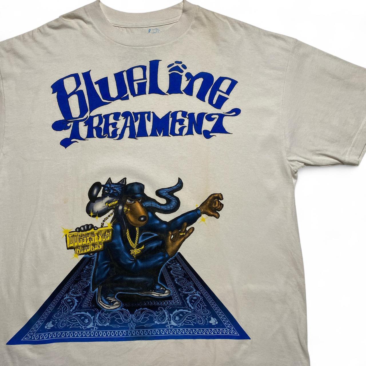 Blue Line Treatment Snoop Dogg Vintage 90’s T Shirt White (2XL)