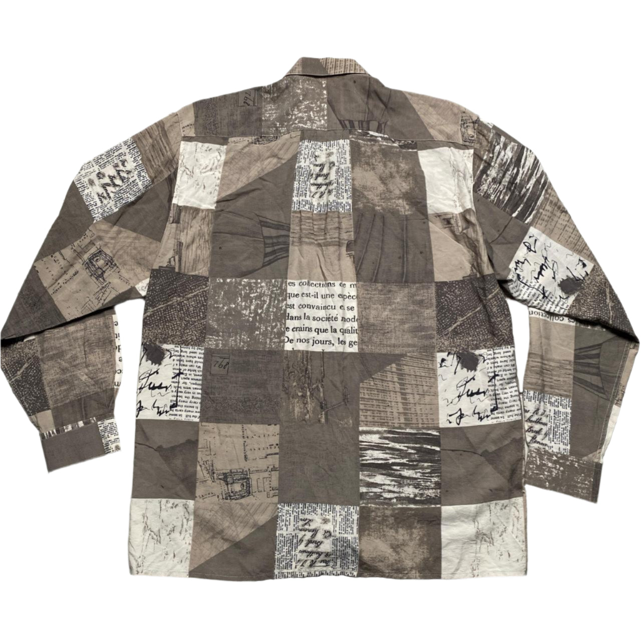 Rian Rucci Vintage Multi Print Shirt Grey and White (L)
