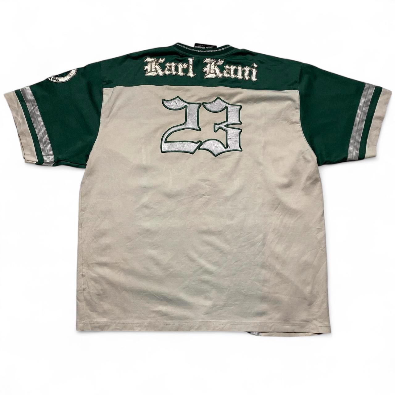 Karl Kani Kane Inglewood Vintage y2k 90’s Green and Blue Jersey (XL)