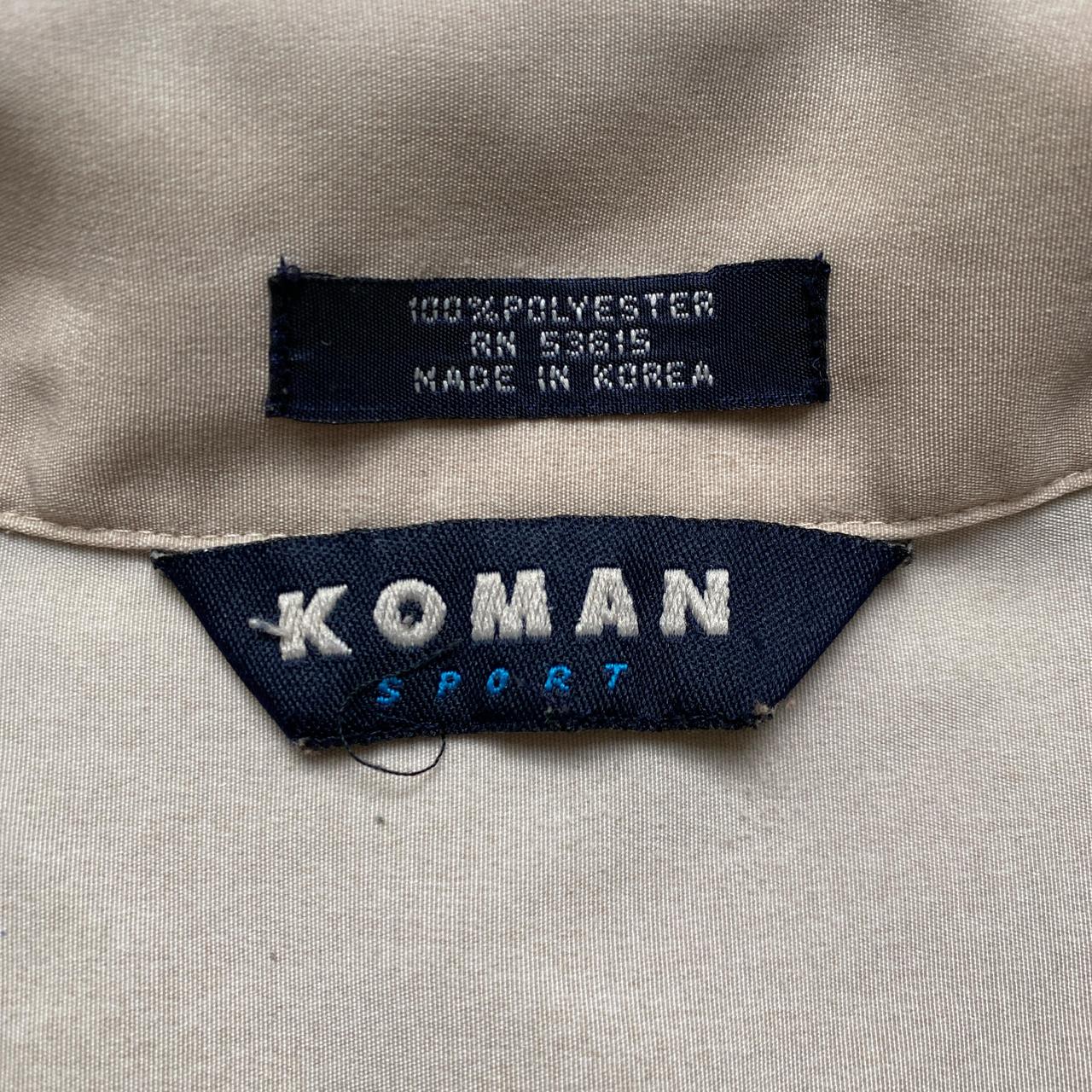 Koman Sport Vintage Y2K Silk Shirt with Baggy Character Sketches (XL)