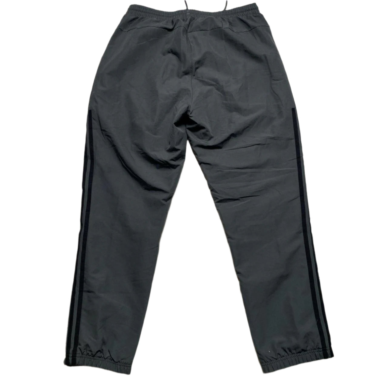 Adidas Grey and Black Shell Trackpant Baggy Bottoms (L)