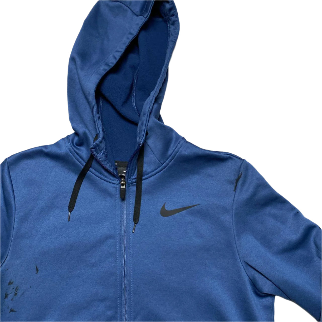 Nike Dri Fit Blue and Black Hoodie (M)