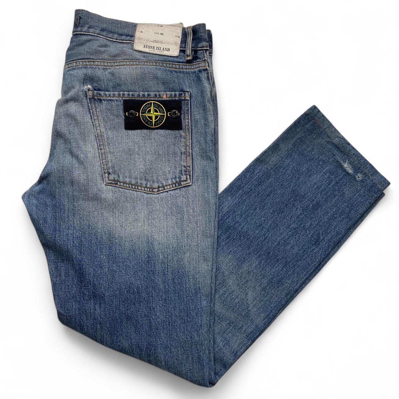 Stone Island Light Blue Faded Jeans (34W)