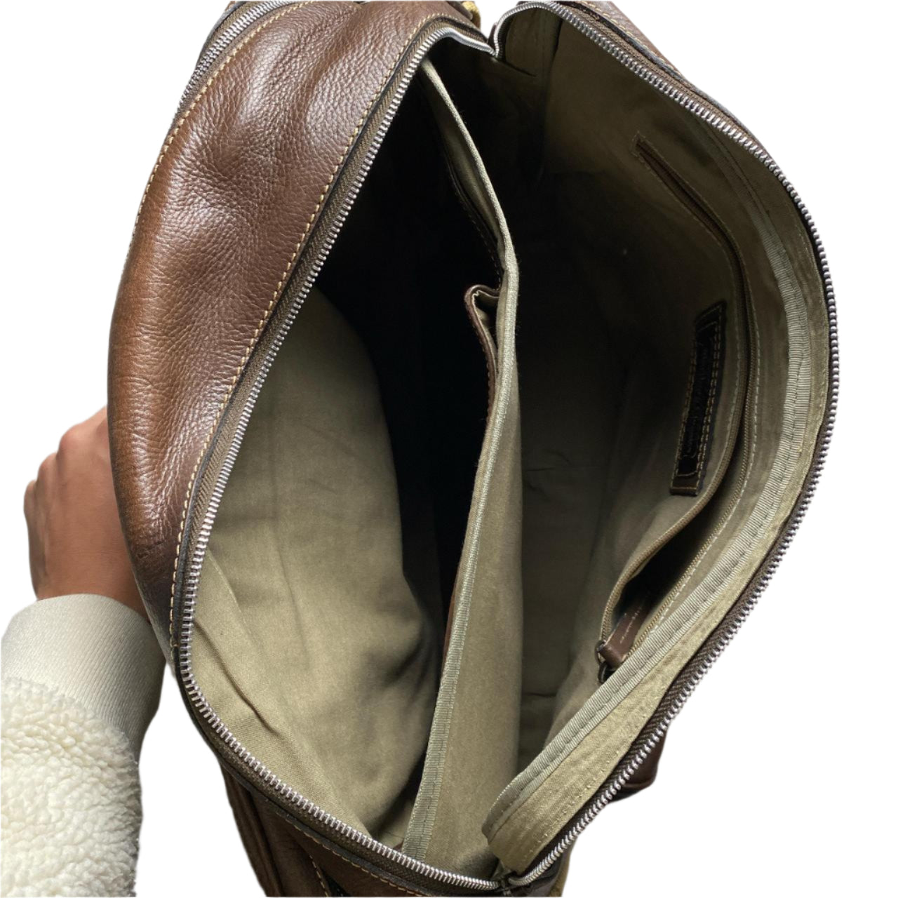 Marlboro Classics Brown Leather Messenger Bag
