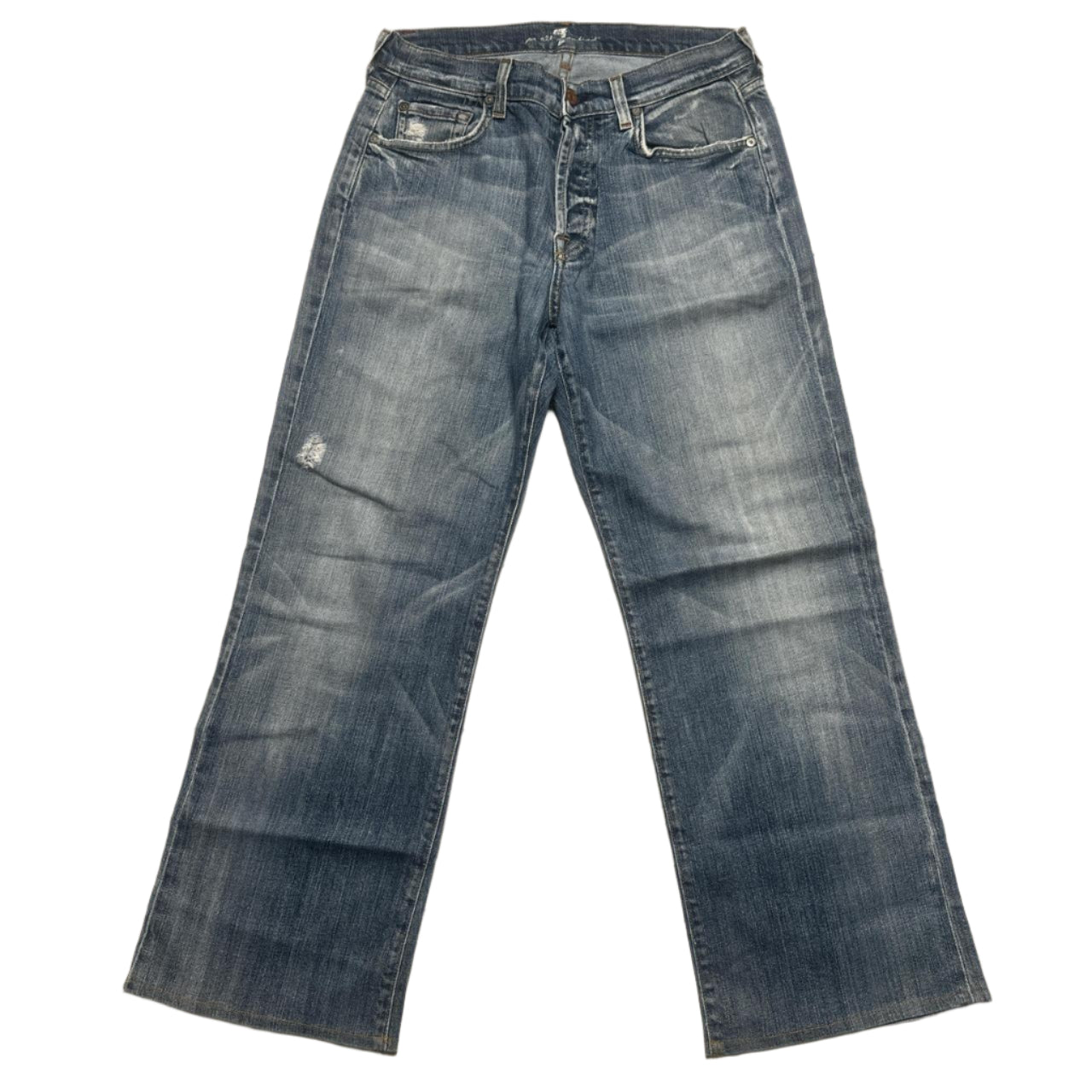 7 For All Mankind Blue Baggy Jeans (W 32)