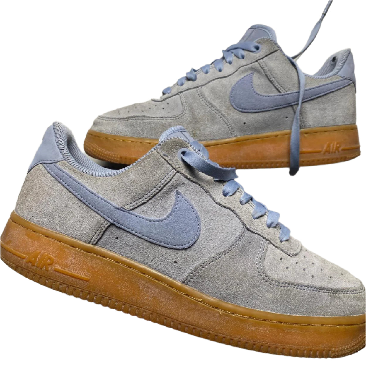 Nike Air Force 1 Blue and Gum Sole (UK 7.5)