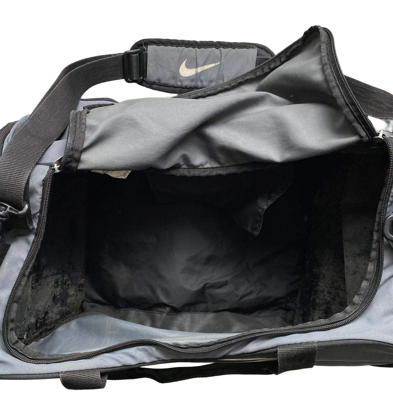 Nike Grey and Black Duffel Travel Bag
