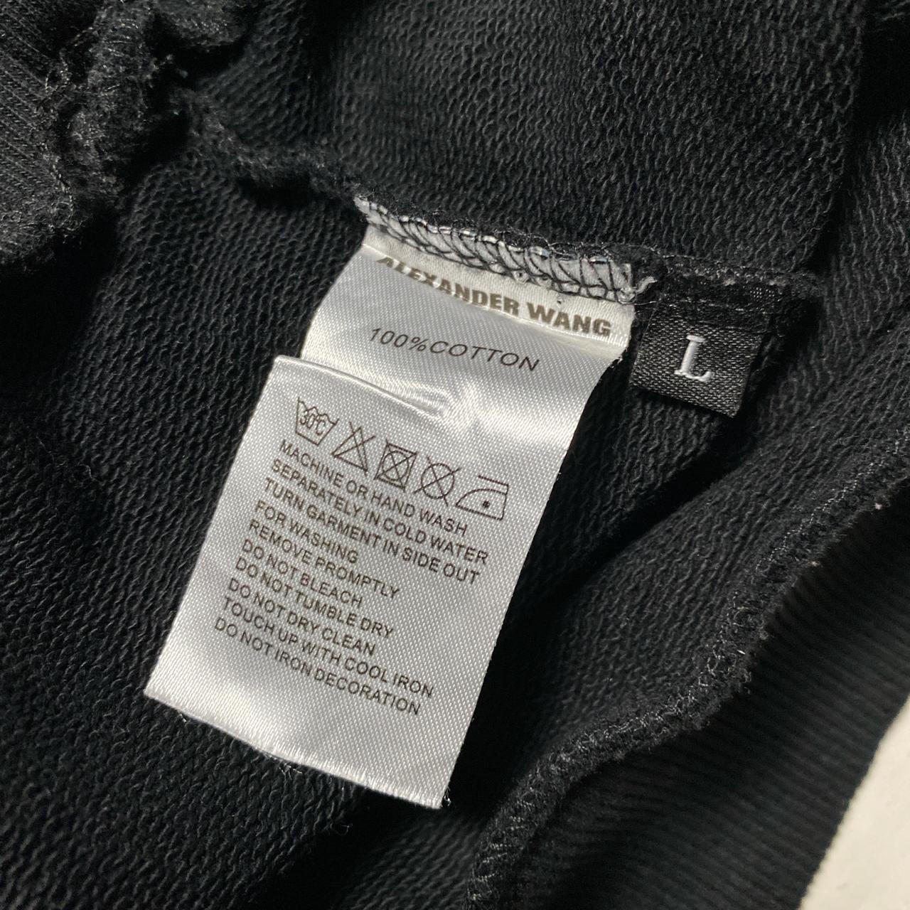 Alexander Wang Black and Reflective Silver Logo Jumper (L)