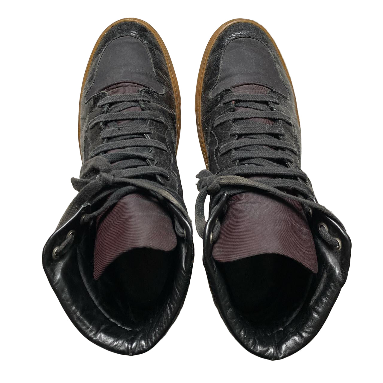 Balenciaga Black and Gum High Top Trainers (UK 9)