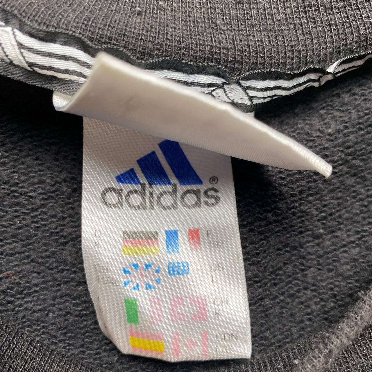 Adidas Black and White Vintage Jumper (L)