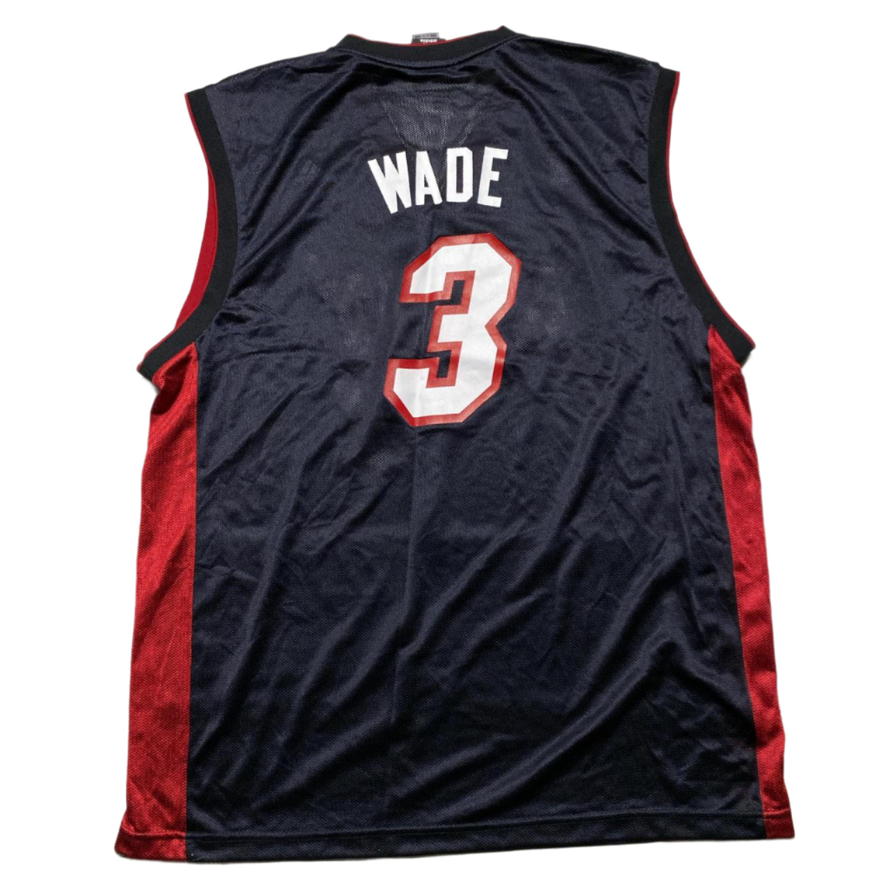 Dwayne Wade Miami Heat Black White and Red NBA Basketball Jersey Vest (XL)