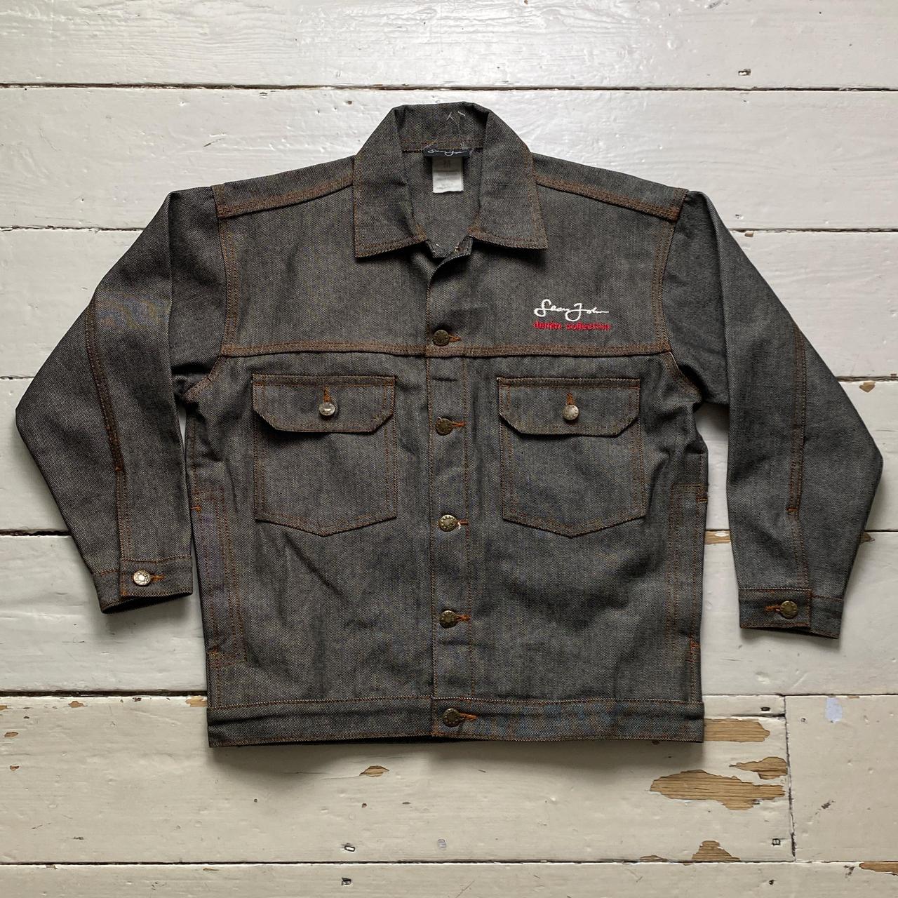Sean John Vintage 90’s Grey Denim Jacket with Embroidery