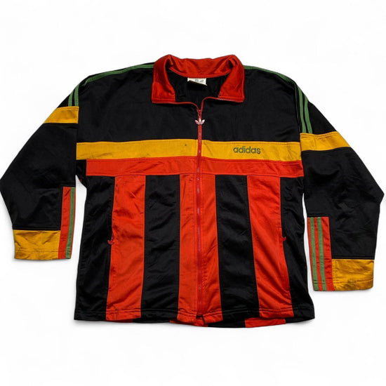 Adidas Rasta 90’s 80’s Black Red Yellow and Green Tracksuit Jacket (M)