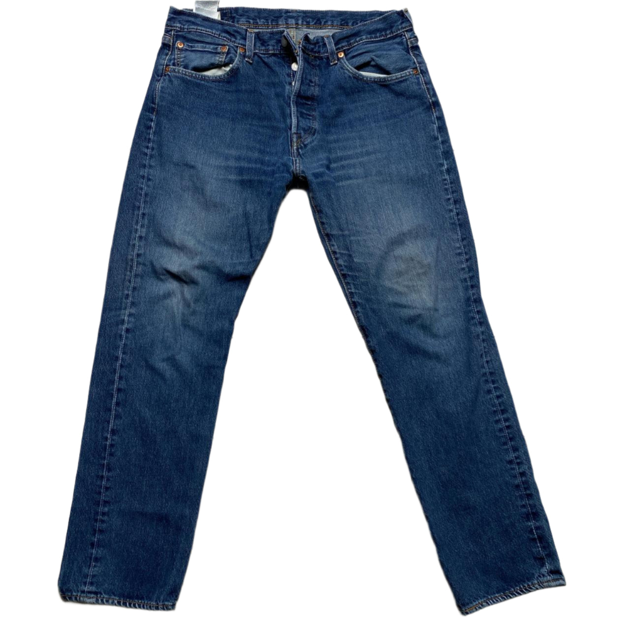 Levis 501 ST Slim Navy Blue Jeans (W 34)