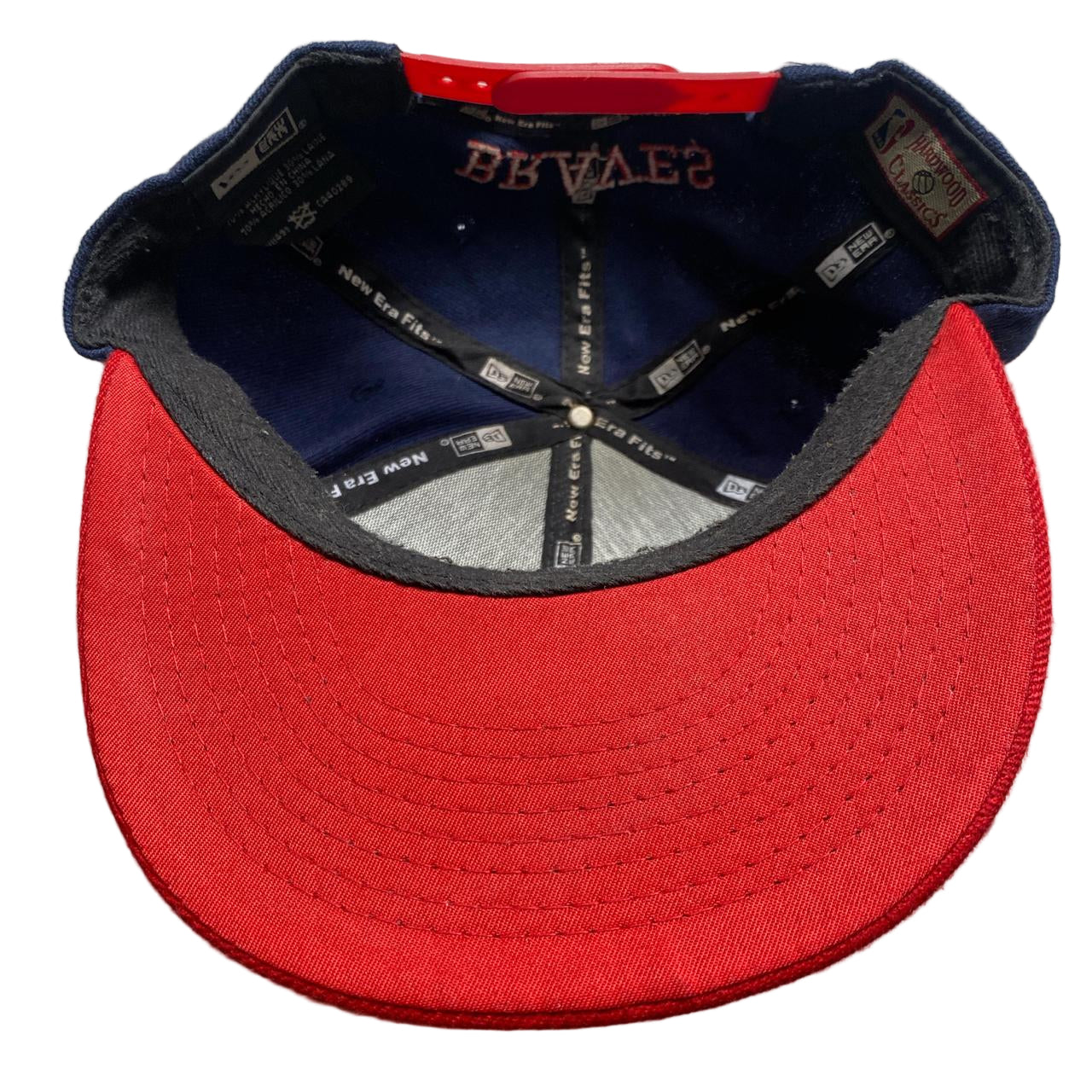 Atlanta Braves Navy Red and White Snapback Cap