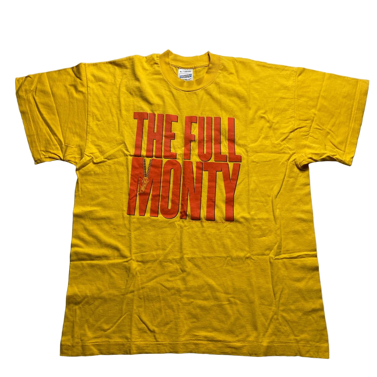 The Full Monty Vintage 1997 Yellow and Red T Shirt (XL)