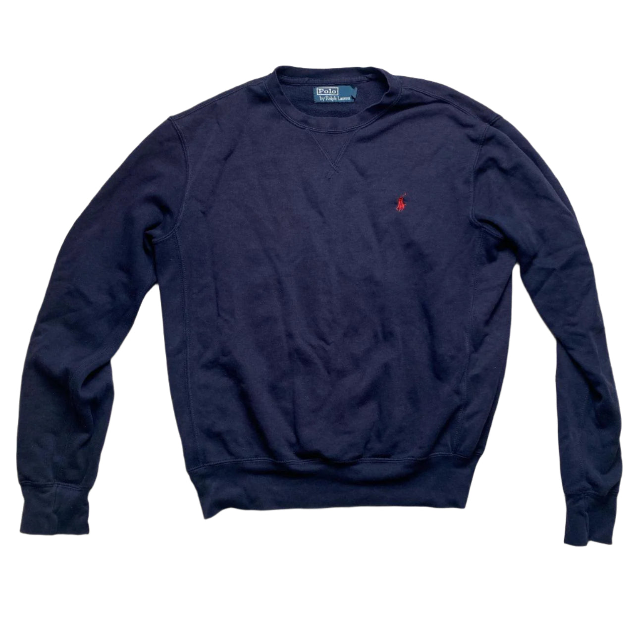 Ralph Lauren Polo Navy and Red Pony Crewneck Jumper (S)
