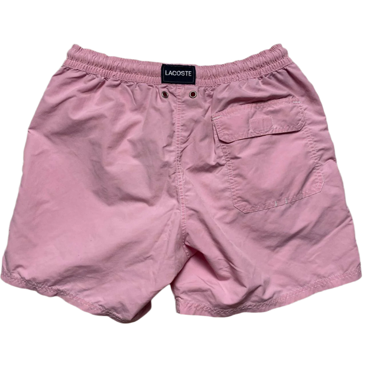 Lacoste Pink and White Swimming Trunk Shorts (M)