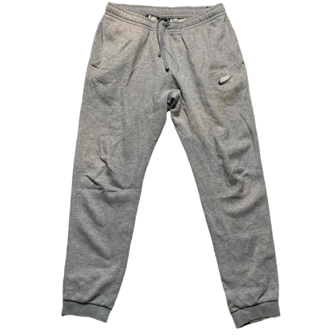 Nike Grey and White Swoosh Joggers (M)
