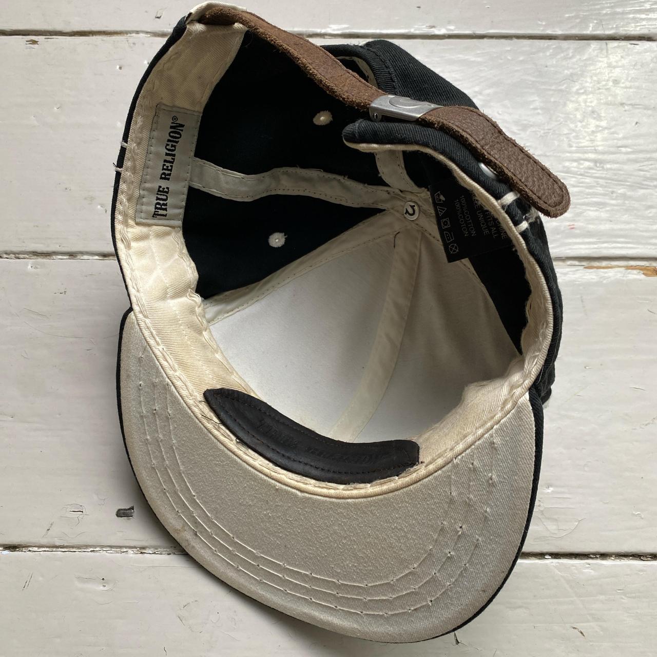 True Religion Vintage Big Stitch Black and White Adjustable Cap