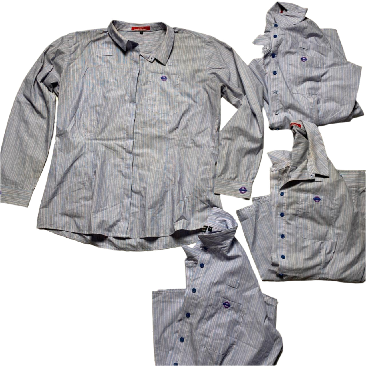 Workwear Purple Long Sleeve Shirts (42 L)
