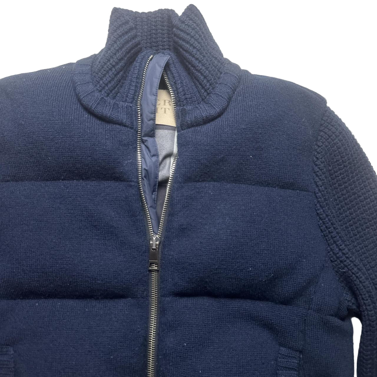 Burberry Brit Navy Knit Puffer Jacket (L)