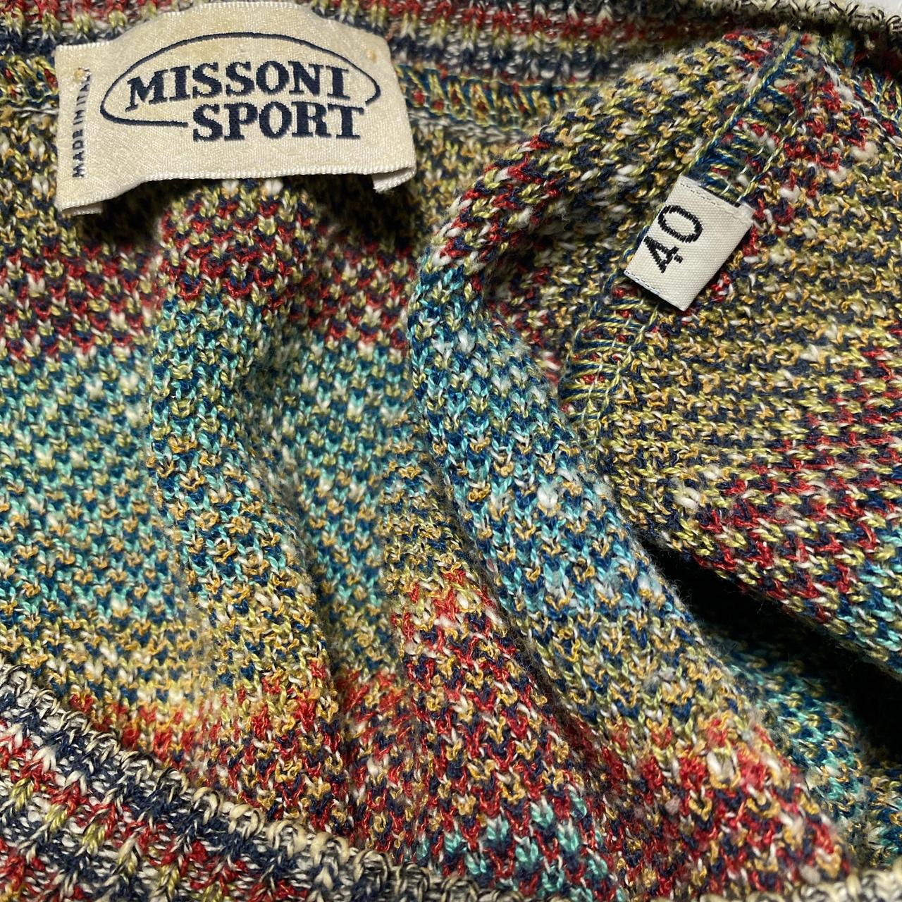 Missoni Sport Vintage 90’s Multicoloured Knit Short Sleeve Jumper T Shirt (S)