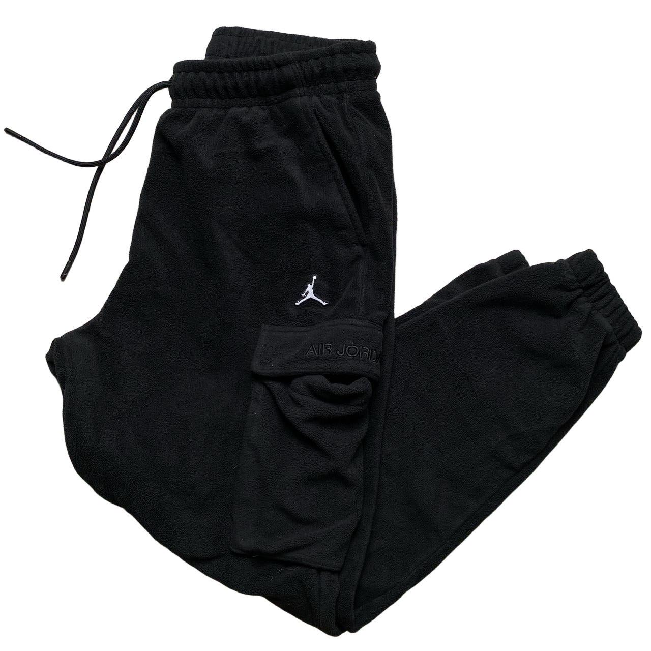 Jordan Black Fleece Black Cargo Joggers (M)
