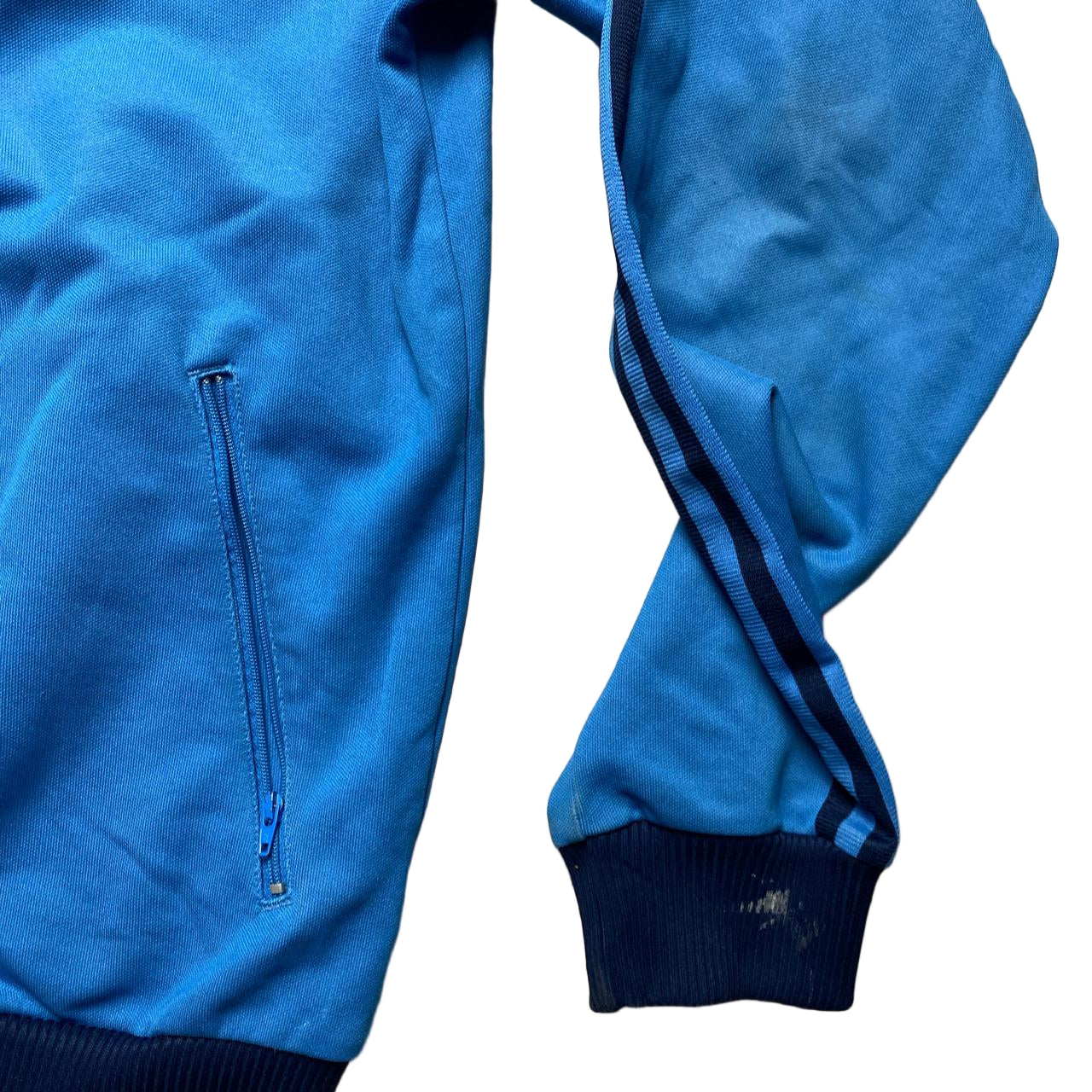 Adidas Originals Blue and Navy Tracksuit Jacket (L)