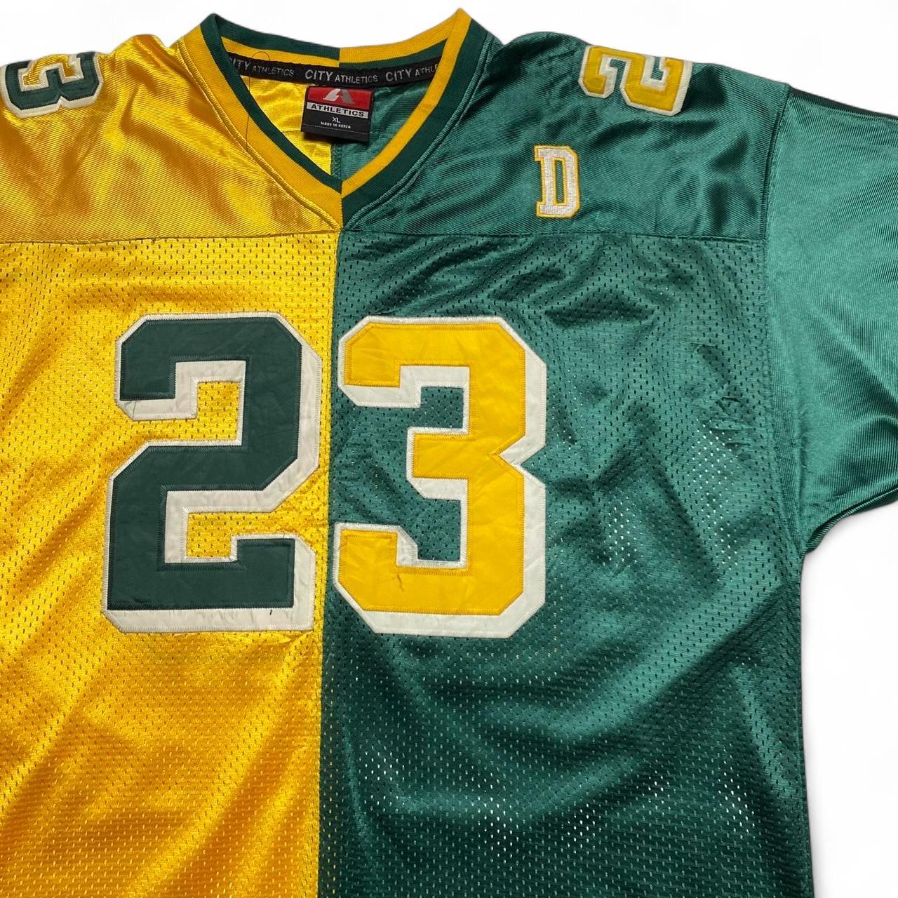 Dirty South Split Green and Yellow Vintage y2k 90’s Jersey (XL)