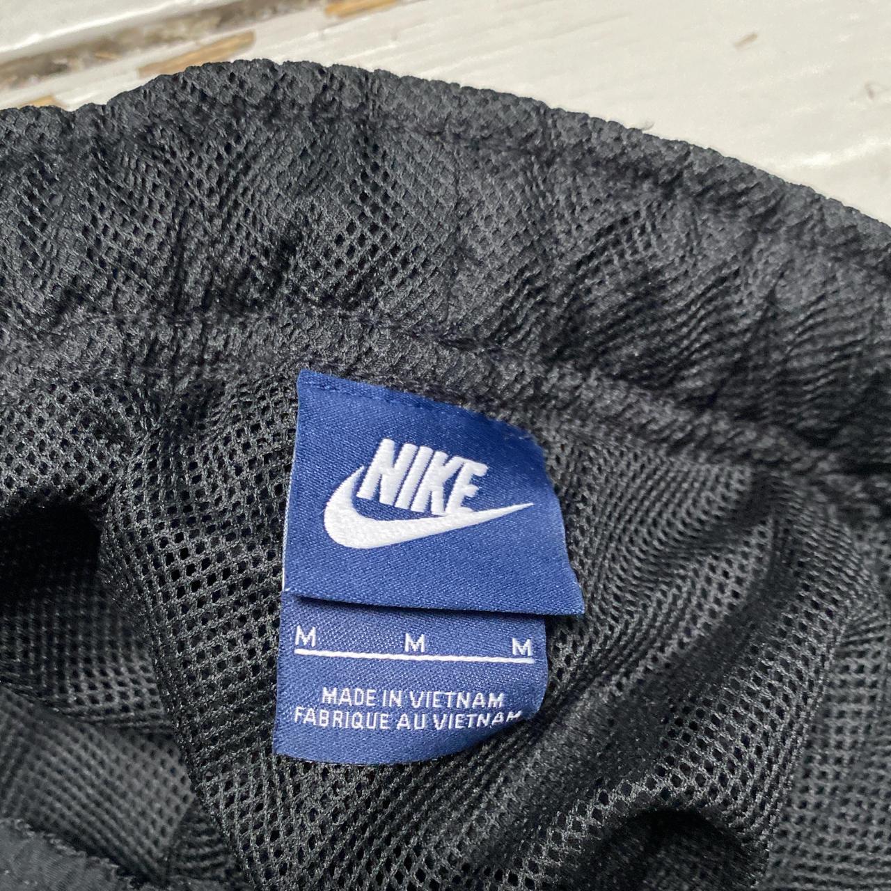 Nike Vintage Club Spellout Black and White Shell Trackpant Baggy Bottoms (M)