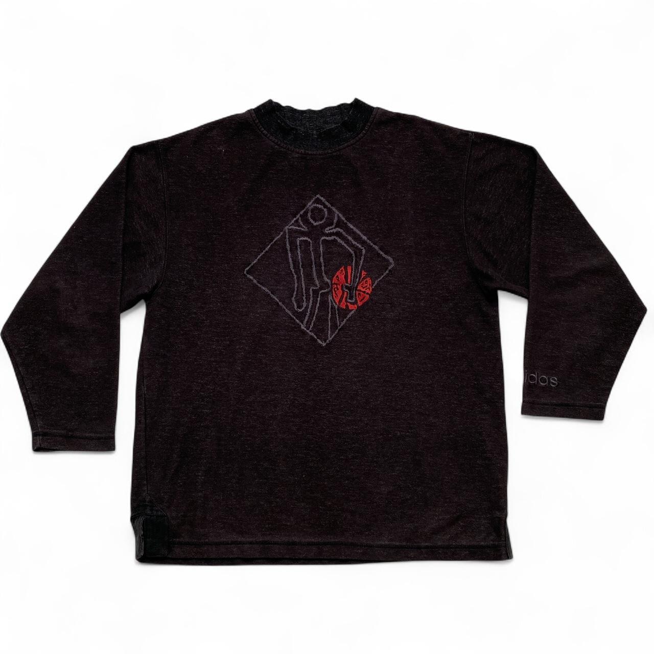 Adidas Vintage 80’s 90’s Basketball Jumper Grey and Red Embroidery (M)