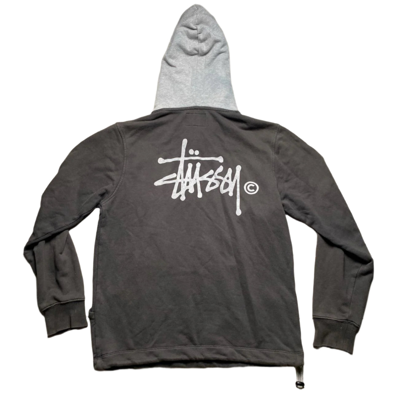 Stussy Grey Two Tone Hoodie (S)