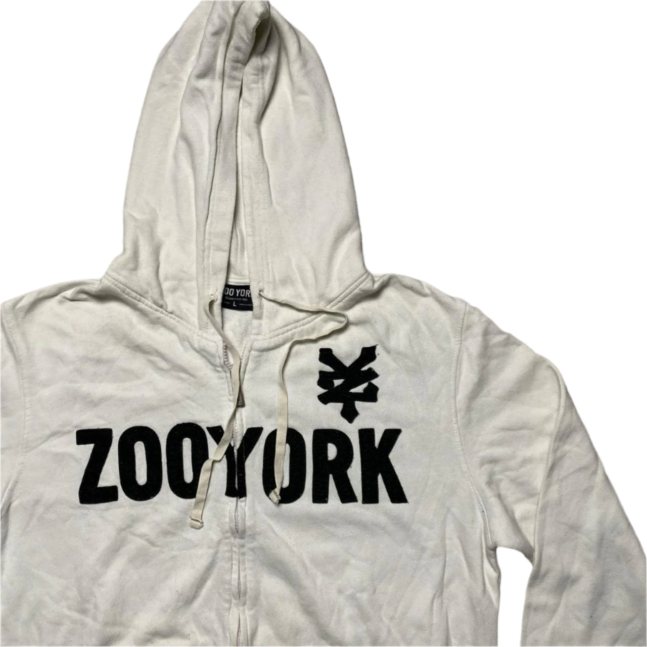 Zoo York White and Black Zip Hoodie (L)