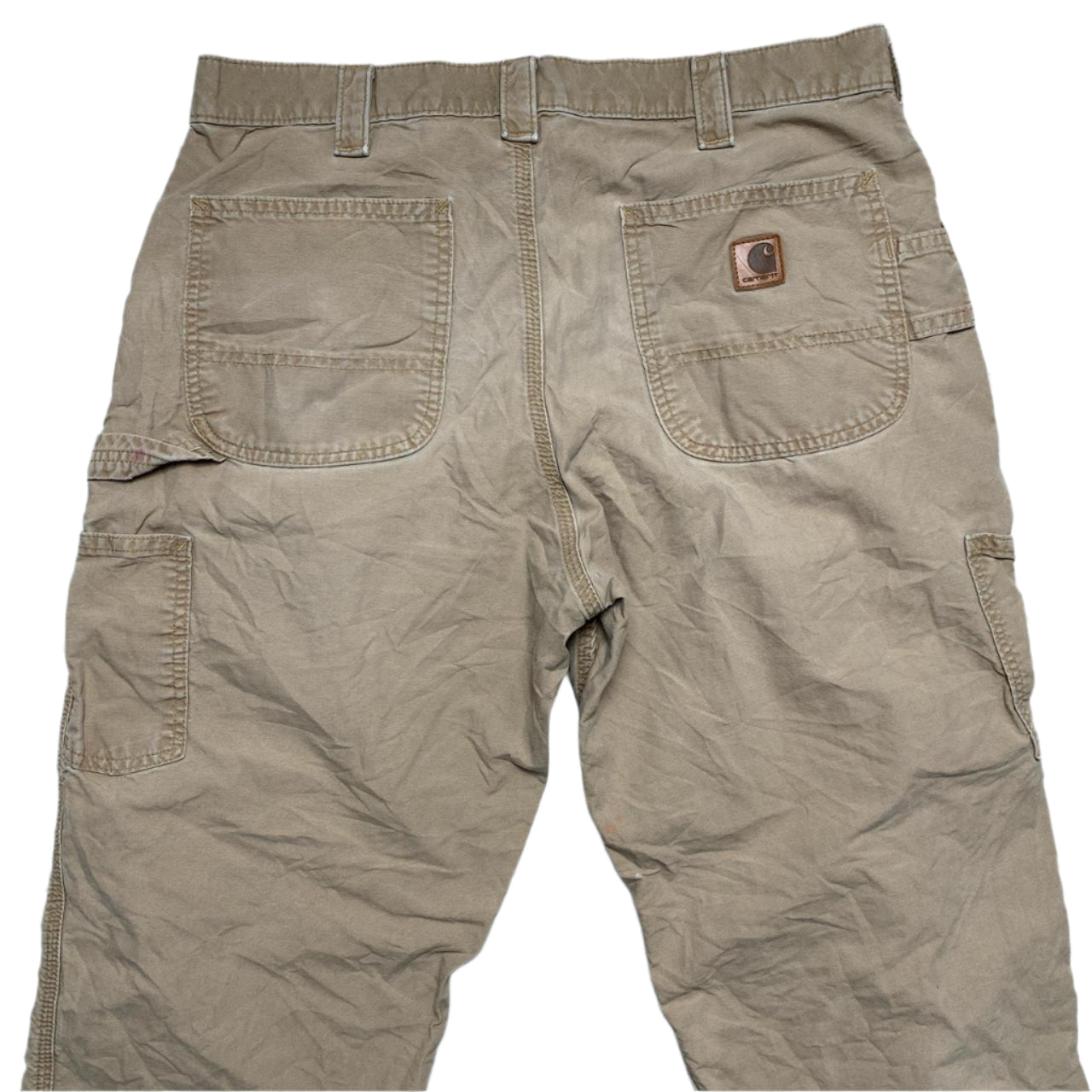 Carhartt Vintage Workwear Khaki Sand Carpenter Cargo Trousers (36W)