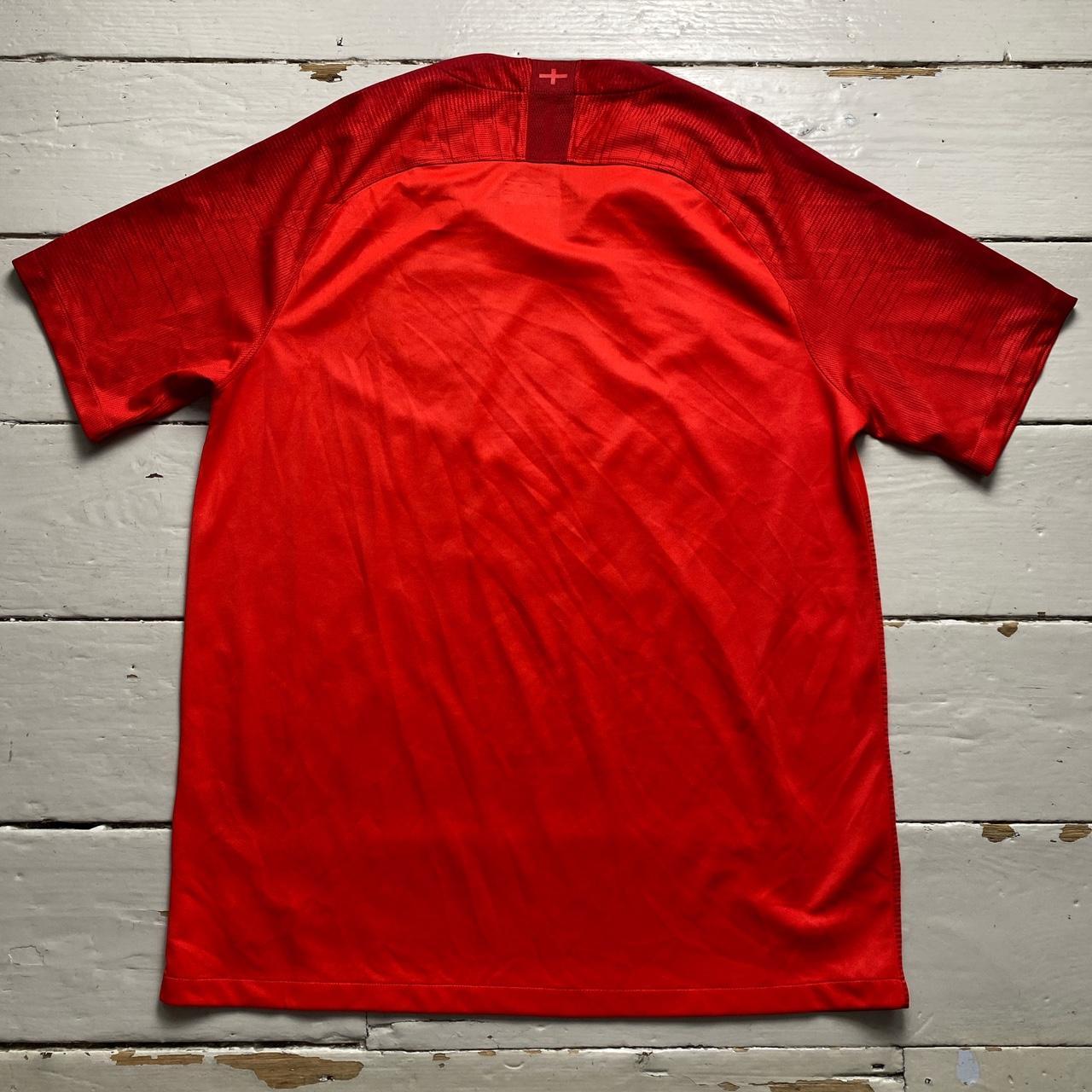 England Nike Red and White Football Jersey