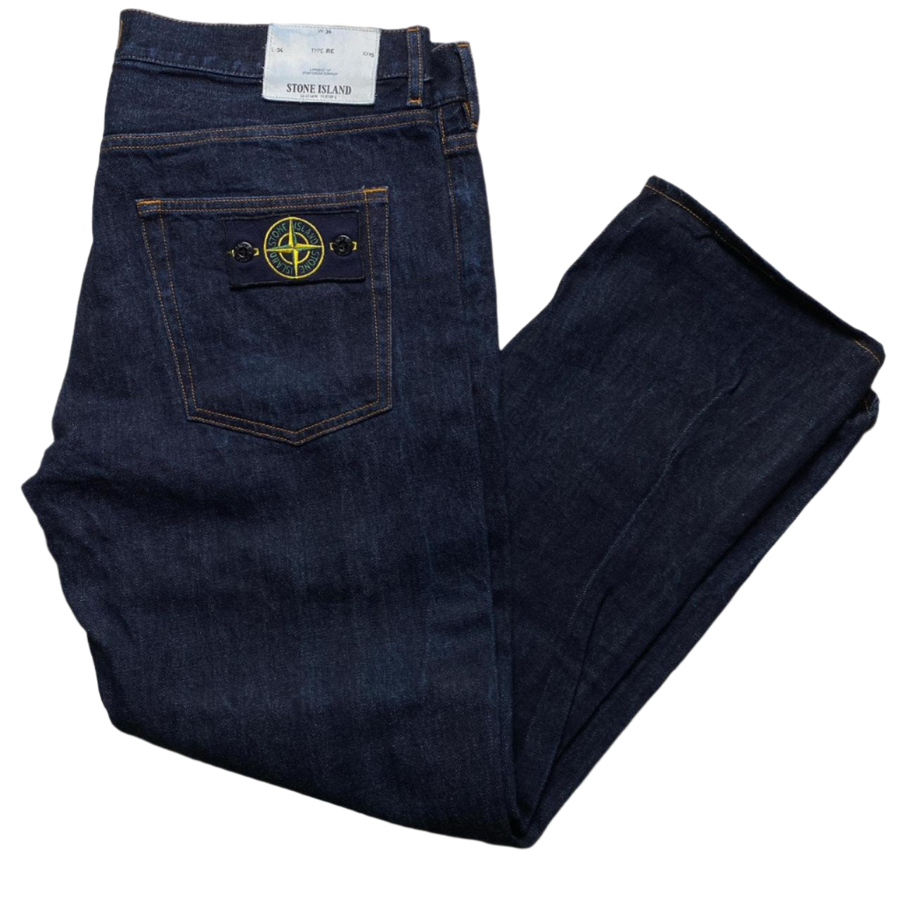 Stone Island Dark Navy Baggy Jeans (36W)