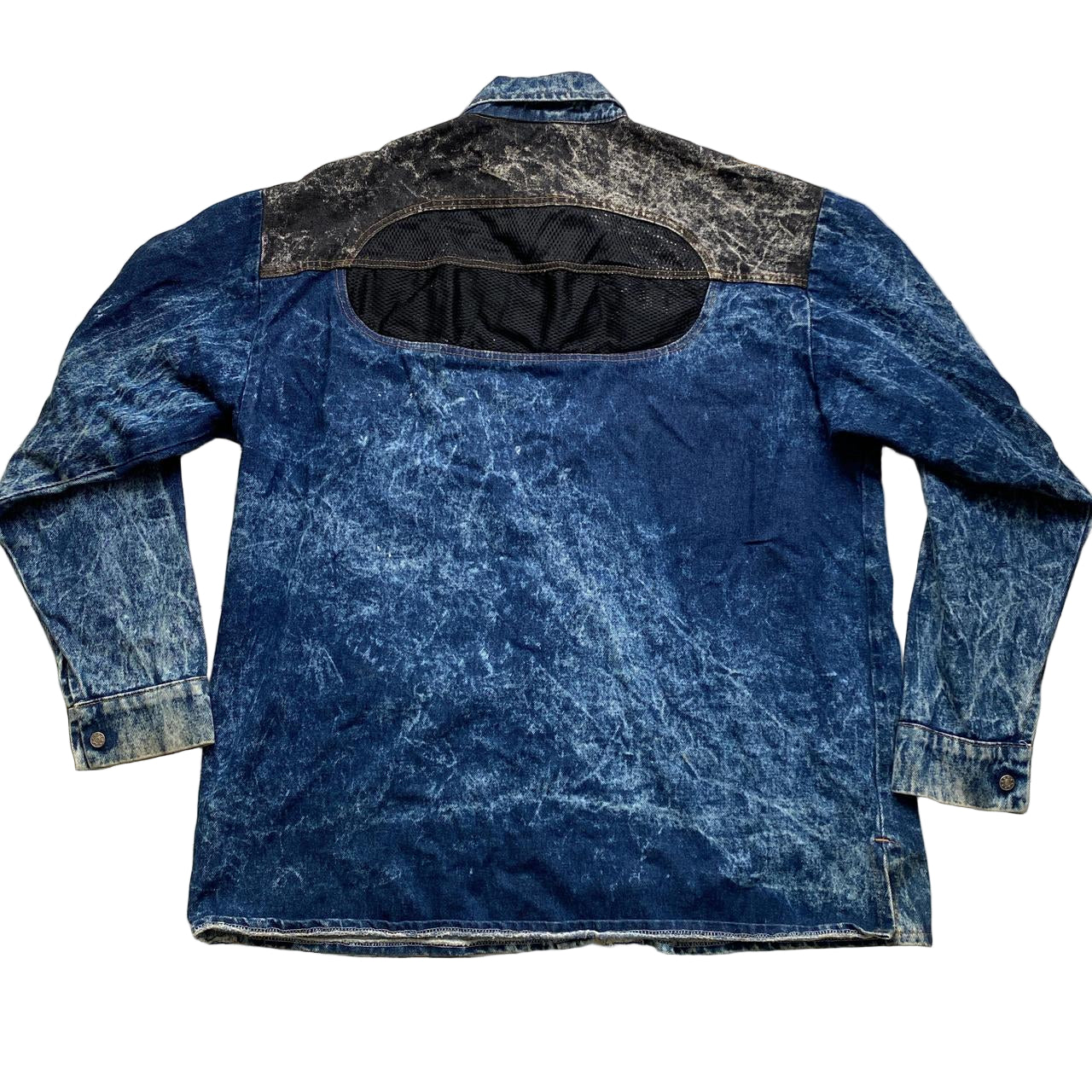 Young Blood Vintage 90’s Cartoon Embroidery Baggy Denim Jacket (XL)